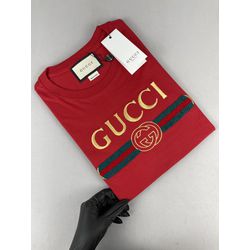 CAMISETA ALGODÃO EGIPCIO GUCCI - 6571 - FRANCO OUTLET
