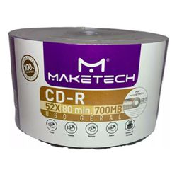 50 CD-R MAKETECH 700MB/52X LOGOTIPO - FRANMIDIAS