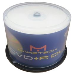 DVD+R DL MAKETECH 8.5GB/ 8x - PRINTABLE C/50UN. - FRANMIDIAS