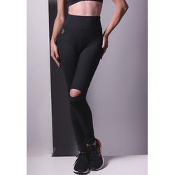 Calça Fitness Frelith Lisa com Abertura nos Joelho... - FRELITH