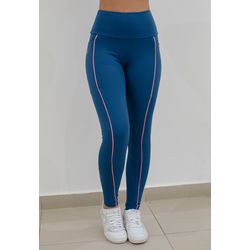 Legging Frelith com Filetes e Bolsos - AZUL PETROL... - FRELITH