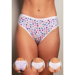 Kit 3 Calcinhas Frelith Floral, Confete e Branco -... - FRELITH