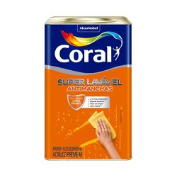 Tinta Coral Super Lavável Eggshell 18LT - Friaça Tintas e Materiais de Construção 