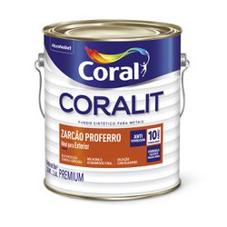 CORAL CORALIT FUNDO ZARCAO 3.6LT PROFERRO ANTIOXID - Friaça Tintas e Materiais de Construção 