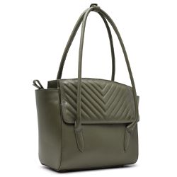 Bolsa Verde Oliva Couro Matelassê Bárbara - barbar... - FRIEDEN