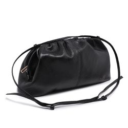 Bolsa Clutch Preta Couro Legitimo Alicia Frieden -... - FRIEDEN