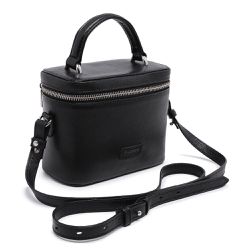 Bolsa Pequena Quadrada Couro Preto Cleo Frieden - ... - FRIEDEN