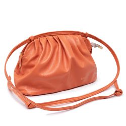 Bolsa Clutch Pequena Couro Laranja Lily - lily-lrj - FRIEDEN