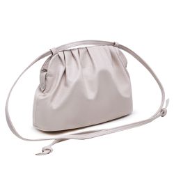 Bolsa Clutch Pequena Couro Off White Lily - lily-o... - FRIEDEN