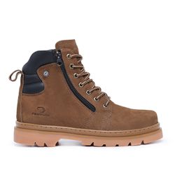 Bota Adventure Masculina de Couro Nobuck Ziper Lat... - FRONTINNI