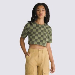 CAMISETA VANS CHECKER CREW CROP II COMPL. ULTRA NE... - FULL VINYL STORE