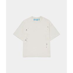 PIET Splatter Tshirt Bone White - SS24REG019 - FULL VINYL STORE