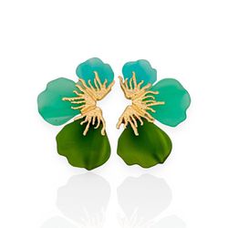 BRINCO FOLHEADO A OURO 18K FLOR PETALAS - BRI11818... - Gabriela Ribeiro