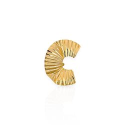 PIERCING EAR CUFF FOLHEADO A OURO MEIA LUA MARTELA... - Gabriela Ribeiro