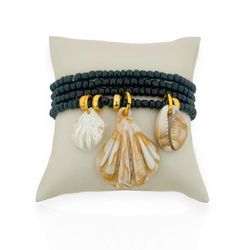 PULSEIRA MIÇANGA/PEROLAS/CONCHAS PRETO - PUL4369-1... - Gabriela Ribeiro