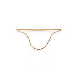 PALM CHAIN FOLHEADO A OURO 18K ONDA - BRA1768 - Gabriela Ribeiro