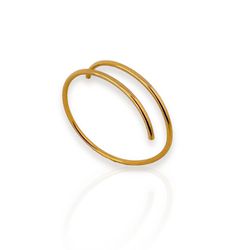 BRACELETE FOLHEADO A OURO 18K ARO LISO - BRA1734F5 - Gabriela Ribeiro