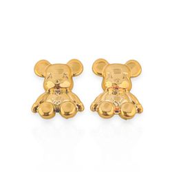 BRINCO FOLHEADO A OURO 18K URSO G - BRI11396-1F5 - Gabriela Ribeiro