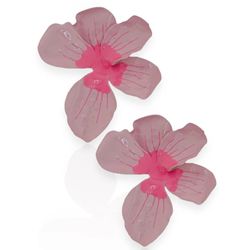 BRINCO FOLHEADO A OURO FLOR ORGANICA COLORIDA M - ... - Gabriela Ribeiro