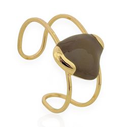 BRACELETE FOLHEADO A OURO 18K GOTA ORGANICA RESINA... - Gabriela Ribeiro
