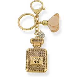 CHAVEIRO FOLHEADO A OURO 18K PERFUME ZIRCONIAS - A... - Gabriela Ribeiro