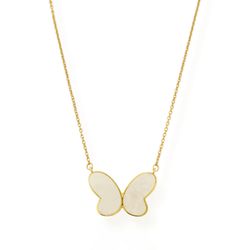 COLAR FOLHEADO A OURO 18K BORBOLETA MADREPEROLA - ... - Gabriela Ribeiro
