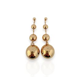 BRINCO FOLHEADO A OURO 18K ESFERAS LONGO - BRI1135... - Gabriela Ribeiro