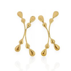 BRINCO FOLHEADO A OURO 18K ORGANICO LONGO - BRI122... - Gabriela Ribeiro