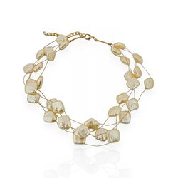 CHOKER FOLHEADO A OURO 18K PEDRAS NATURAIS - COL8... - Gabriela Ribeiro