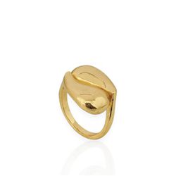 ANEL FOLHEADO A OURO 18K GOTA DUPLA UNIDAS - AN183... - Gabriela Ribeiro