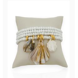 PULSEIRA MIÇANGA/PEROLAS/CONCHAS BRANCO - PUL4369-... - Gabriela Ribeiro