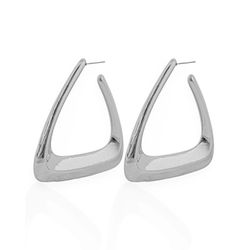 BRINCO FOLHEADO A OURO 18K E PRATA TRIANGULAR VAZA... - Gabriela Ribeiro