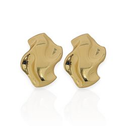 BRINCO FOLHEADO A OURO 18K CONCHA ORGANICA - BRI12... - Gabriela Ribeiro