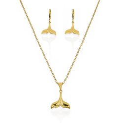 CONJUNTO COLAR E BRINCO FOLHEADO A OURO 18K CALDA ... - Gabriela Ribeiro