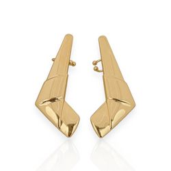 BRINCO EAR CUFF GEOMETRICO FOLHEADO A OURO 18K - B... - Gabriela Ribeiro