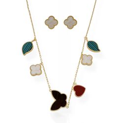 CONJUNTO FOLHEADO A OURO 18K INSPIRACAÇÃO - CEB 2... - Gabriela Ribeiro