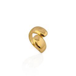 ANEL FOLHEADO A OUTRO 18K GOTA CHAPADA - AN1686-1F - Gabriela Ribeiro