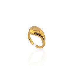 ANEL FOLHEADO A OURO 18K GOTA P REGULAVEL - AN168... - Gabriela Ribeiro