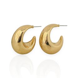 BRINCO FOLHEADO A OURO 18K ARGOLA OVAL - BRI11590-... - Gabriela Ribeiro