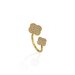 ANEL FOLHEADO A OURO 18K INSPIRACAO ZIRCONIA REGUL... - Gabriela Ribeiro