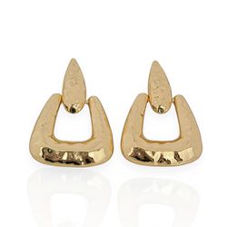 BRINCO FOLHEADO A OURO 18K MARTELADO - BRI11565-1F - Gabriela Ribeiro
