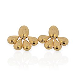 BRINCO FOLHEADO A OURO 18K ORGANICO LISO - BRI1146... - Gabriela Ribeiro