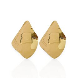 BRINCO FOLHEADO A OURO 18K E PRATA GOTA ONDULADA L... - Gabriela Ribeiro