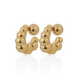 BRINCO FOLHEADO A OURO0 18K E PRATA - BRI12049-1F... - Gabriela Ribeiro