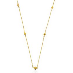 COLAR FOLHEADO A OURO 18K LONGO ESFERAS - COL890 - Gabriela Ribeiro