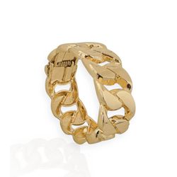 BRACELETE FOLHEADO A OURO 18K E PRATA CORRENTE LAR... - Gabriela Ribeiro