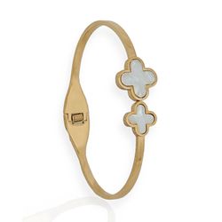 BRACELETE FOLHEADO A OURO 18K INSPIRACAO MADREPERO... - Gabriela Ribeiro