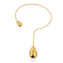 COLAR FOLHEADO A OURO 18K ARO GOTA - COL8624 - Gabriela Ribeiro