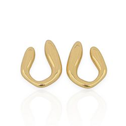 BRINCO FOLHEADO A OURO 18K ARGOLA ABERTA - BRI1151... - Gabriela Ribeiro
