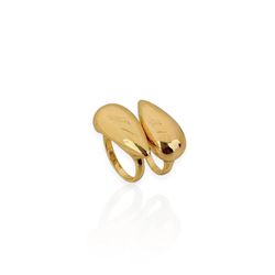 ANEL DUPLO FOLHEADO A OURO 18K GOTA - 1699-3F7 - Gabriela Ribeiro
